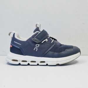 ON RUNNING Cloud Play Navy Blue White Athletic Running Sneakers Sz K12